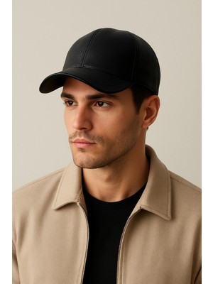 Aida Jewelss %100 Hakiki  Deri Şapka  Spor Şapka Deri Cap Kep  Deri Şapka Güderi Ayarlanabilir Ölçü