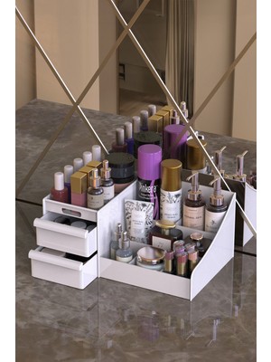 Çok Amaçlı Makyaj ve Kozmetik Düzenleyici, Banyo Rafı, Takı Organizer