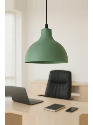 UltraNova Yeşil Metal Sarkıt Avize, Retro Rustik ve Modern Endüstriyel Tasarım