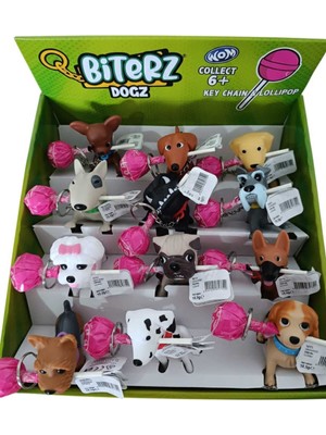 Wom Flipperz Biterz Dogz - Dragonz - Catz Lolipop Şeker ve Figür Anahtarlık 1 Adet