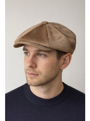 Aida Jewelss Kışlık Kadife Ingiliz Kasket  Peaky Blinders Model Erkek Kasket Dökümlü Kadife Kasket