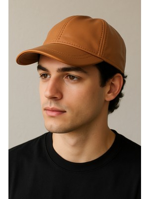 Aida Jewelss %100 Hakiki  Deri Şapka  Spor Şapka Deri Cap Kep  Deri Şapka Güderi Ayarlanabilir Ölçü