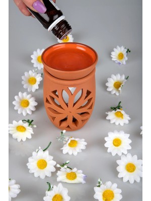 Pazarcan Çiçeği El Yapımı Çömlek Buhurdanlık Tütsülük