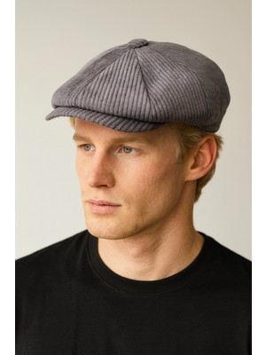 Aida Jewelss Kışlık Kadife Ingiliz Kasket  Peaky Blinders Model Erkek Kasket Dökümlü Kadife Kasket