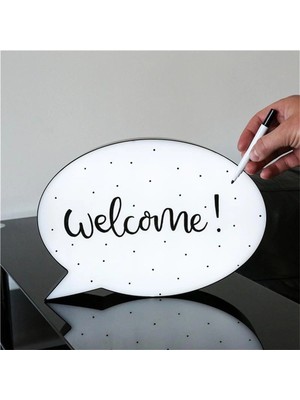 Pazarcan Mesaj Panosu Kalemle Yazılabilen Konuşma Balonu Görünümlü Işıklı