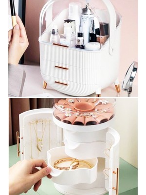 Çiftli Makyaj ve Takı Düzenleyici Seti, Pratik ve Şık Organizer