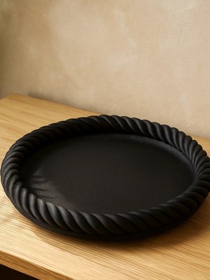 Kenarları Sarmal Takı Tepsisi Masaüstü Organizeri