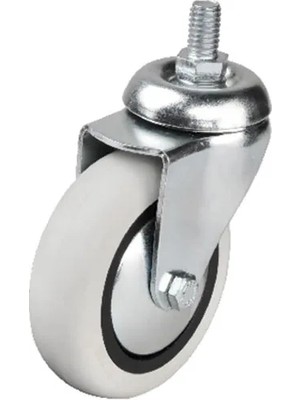 Just Cheap Store 352 - 75X25 mm Pvc Makaralı Vidalı Teker 4 Adet
