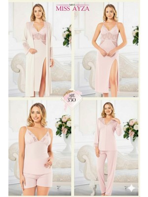 Miss Ayza Missayza 350 Penye 6'lı Uzun Gecelik Sabahlık Seti