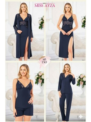 Miss Ayza Missayza 350 Penye 6'lı Uzun Gecelik Sabahlık Seti