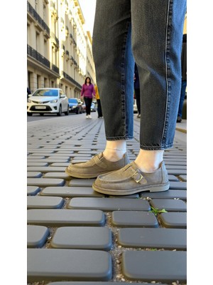 Eforia Rachel 40228 Vizon Hakiki Deri Tam Ortopedik Casual Kadın Günlük Ayakkabı