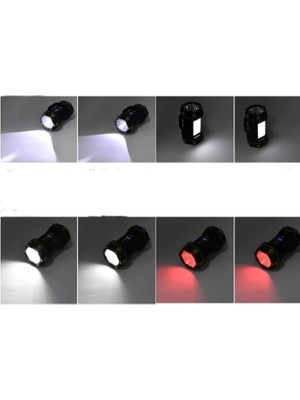 Pazarcan F-262 Yeni Güçlü Çift Taraflı Taşınabilir Spot ve Işıldak USB Şarjlı Fener