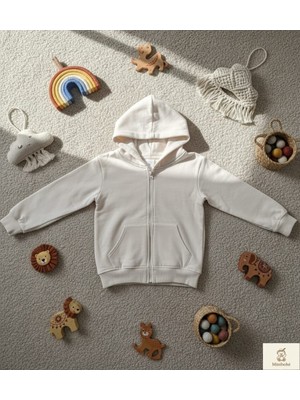 Minibohe Basic Çocuk Hoodie Bej