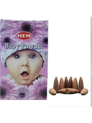 Lorvento Baby Powder Backflow Konik Tütsü 120 Adet – Şelale Buhurdanlık Geri Akış Tütsüsü