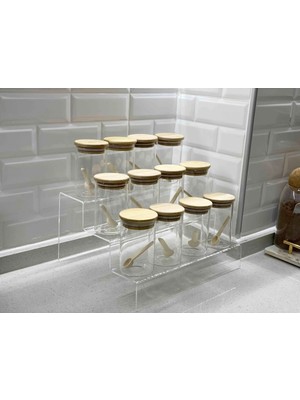 3 Katlı Şeffaf Merdiven Stand, Pratik ve Güvenli Kullanım