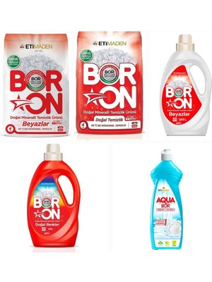 Boron Doğal Mineralli Çamaşır Deterjanı 104 Yıkama ve Bulaşık Deterjanı