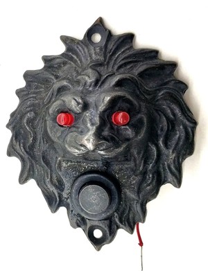 Just Cheap Store Antika Tarz Dekoratif Pirinç  Kapı Zili - 100X78 Mm, Oksit, LED Işıklı