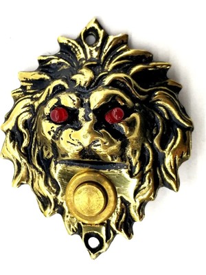 Just Cheap Store Antika Tarz Dekoratif Pirinç  Kapı Zili - 100X78 Mm, Antik, LED Işıklı