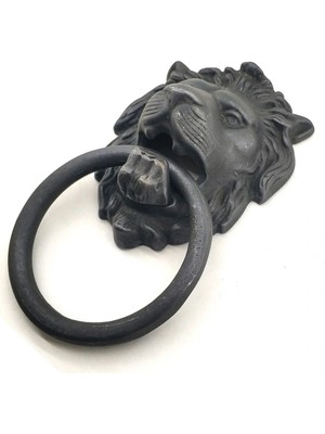 Just Cheap Store Antika Tarz Dekoratif Pirinç  Kapı Tokmağı, Taktak - 102X130 Mm, Oksit