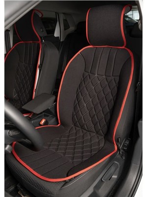 Point Byd Seal U Ev Siyah-Kırmızı Biyeli Oto Koltuk Minderi Ön Iki Koltuk
