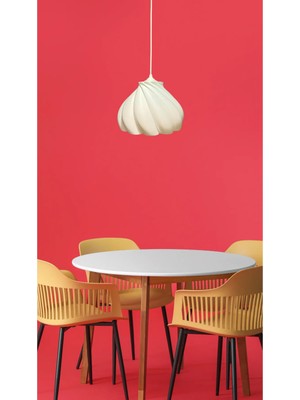 Feyza Design Beyaz Renk Tekli Sarkıt Avize, Modern ve Şık Tasarım, Çok Amaçlı Kullanım