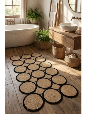 Bhr Creative Jüt Hasır Kilim Yolluk Paspas English Home Muadili Özel Tasarım