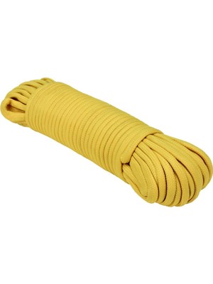 Be Beauty 20 mt 6 mm Sarı Renk Polyester İçi Dolgulu Dağcılık Kamp Halat Dış Mekan Ekipmanı