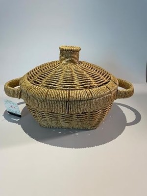 Storemax Hasır Sepet Kapaklı El Yapımı