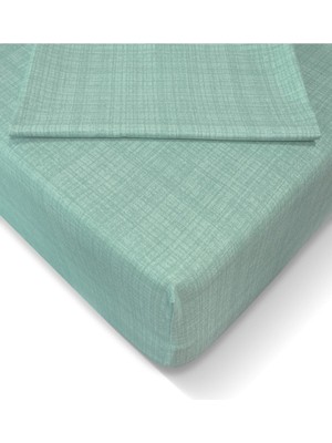 CS İlkim 160X200 Çift Kişilik Çift Yastıklı Su Yeşili Lastikli Çarşaf