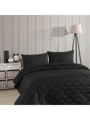 Storemax Tek Kişilik Pike Yatak Örtüsü Çok Amaçlı Yatak Örtüsü Pike (Siyah-Siyah-Siyah)