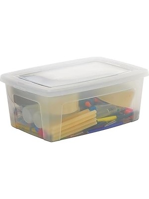 Storemax Ohyama Çok Yönlü Saklama Kutuları, 11 L, 10'lu Set, Şeffaf, Kapak Kolayca Kapanabilir, Istiflenebilir, Plastik, Dolap, Raflar, Sınıf, Organizasyon, Sanat Malzemeleri, Ayakkabı, Mcb-11