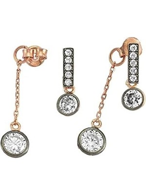 Storemax Söğütlü Silver 925 Ayar Gümüş Rose Özel Tasarım Kupe