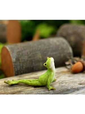 Storemax Top Minyatür Bahçesi ve Teraryum Yoga Kurbağası Bhujangasana Kobra Poz Heykeli