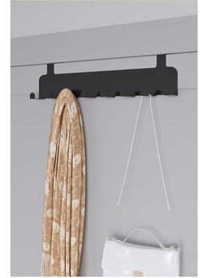 Storemax Metal Siyah Amerikan Kapı Arkası Askılık Mutfak Banyo Oda Kapı Arkası Askılık
