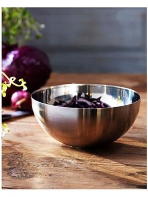 Storemax Servis Salata Kasesi Metal 12 cm Paslanmaz Çelik Kase Sunum