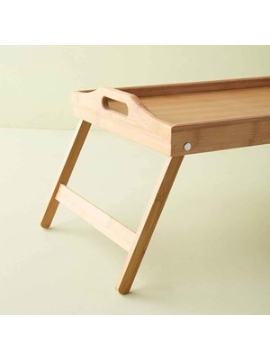 Storemax Katlanır Ayaklı Bambu Yatak Tepsisi – Ahşap Laptop Standı, Kitap Okuma ve Çalışma Rahlesi, Kahvaltı ve Servis Sunum Tepsisi, Katlanabilir Piknik Tepsisi