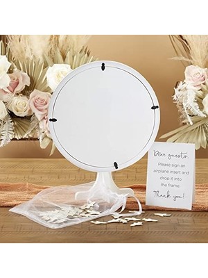 Storemax Aspen 22101NA Düğün Ziyaretçi Defteri Alternatifleri, Mdf Polistiren (Ps) Ahşap Kağıt, Uçaklı Beyaz Harita