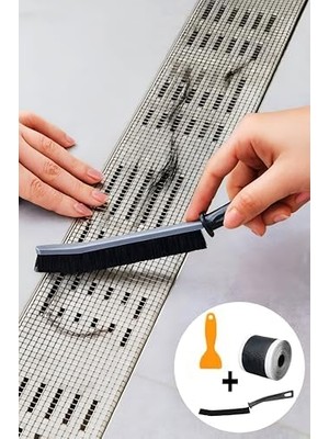 Storemax Pvc Lavabo Duşakabin Küvet Süzgeci, 4 Metre Kesilebilir Kendinden Yapışkanlı Saç Toplayıcı File, Gider Tıkanma Önleyici, 5 Kat Uzun Ömürlü, Tahliye Filtresi + Kıl Temizleme Fırçası Hediyeli