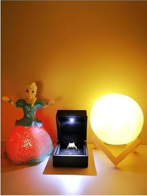 Storemax Işıklı Yüzük Kutusu Kalpli Yüzük, Rcb Led, 3D LED Küre Gece Lambası Halay Çeken