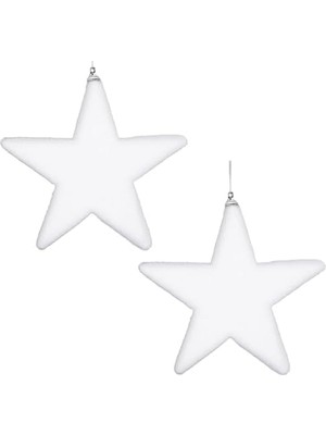 Storemax Yılbaşı Süsü Yılbaşı Yıldız 2'li Set Beyaz 19 Cm.