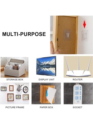 Storemax 10 Çift Yapışkanlı Geçmeli Asma Aparatı Kanca Askı Sabitleyici Klips Seti – Delmeden Montaj – Su Geçirmez Güçlü Yapışkan – Duş Rafı, Mutfak, Banyo ve Ev Düzenleyici Sabitleme Aparatı