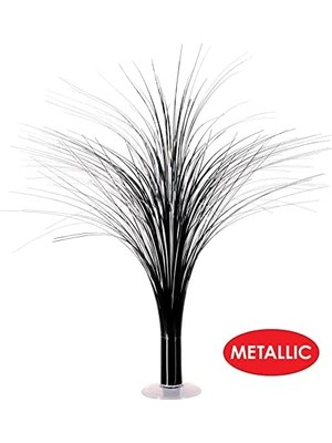 Storemax Mutlu Yıllar Dekorasyonları Için 2 Parça Plastik Metalik Siyah ve Gümüş Sprey Orta Parçalar, Ödüller Gece Sofra Takımı, Doğum Günü Partisi Malzemeleri, 48,26 cm