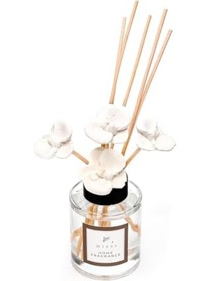 Storemax 100 ml Ekru Orkide Taş Bambu Çubuklu Vanilya Sandal Oda Kokusu