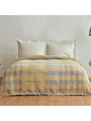 Storemax %100 Pamuk Çift Kişilik Müslin Pike Mavi