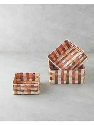 Storemax Modern Square Kağıt Ip Sepet Kahve