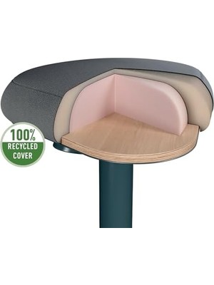 Storemax Ergo Ayarlanabilir Oturma Taburesi, Üçgen Çift Yoğunluklu Köpük Konforlu Oturak ve Sallanan Taban, Yükseklik 47-64 cm