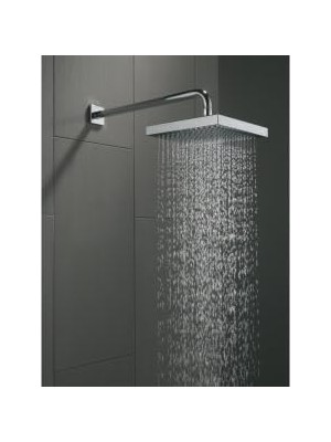 Storemax Tek Sprey Yağmur Duş Başlığı Fırçalanmış Nikel, Yağış Duş Başlığı, Kare Duş Başlığı, Fırçalanmış Nikel Yağmur Duş Başlığı, Yağmur Duş Metal Duş Başlığı, Paslanmaz 52841-SS