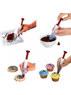 Storemax Winky Pasta Dekor Kalemi 16 cm Pasta Süsleme Muffin Dekor Yazı Çikolata Kalem