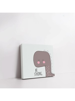 Storemax Bebek Odasına Özel Minimal Dinozor Tasarımlı Kanvas