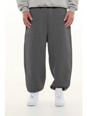 BSBSPOR Rahat Bol Içi Yumuşacık Pamuklu Unisex Kışlık Paçası Lastikli Eşofman Altı